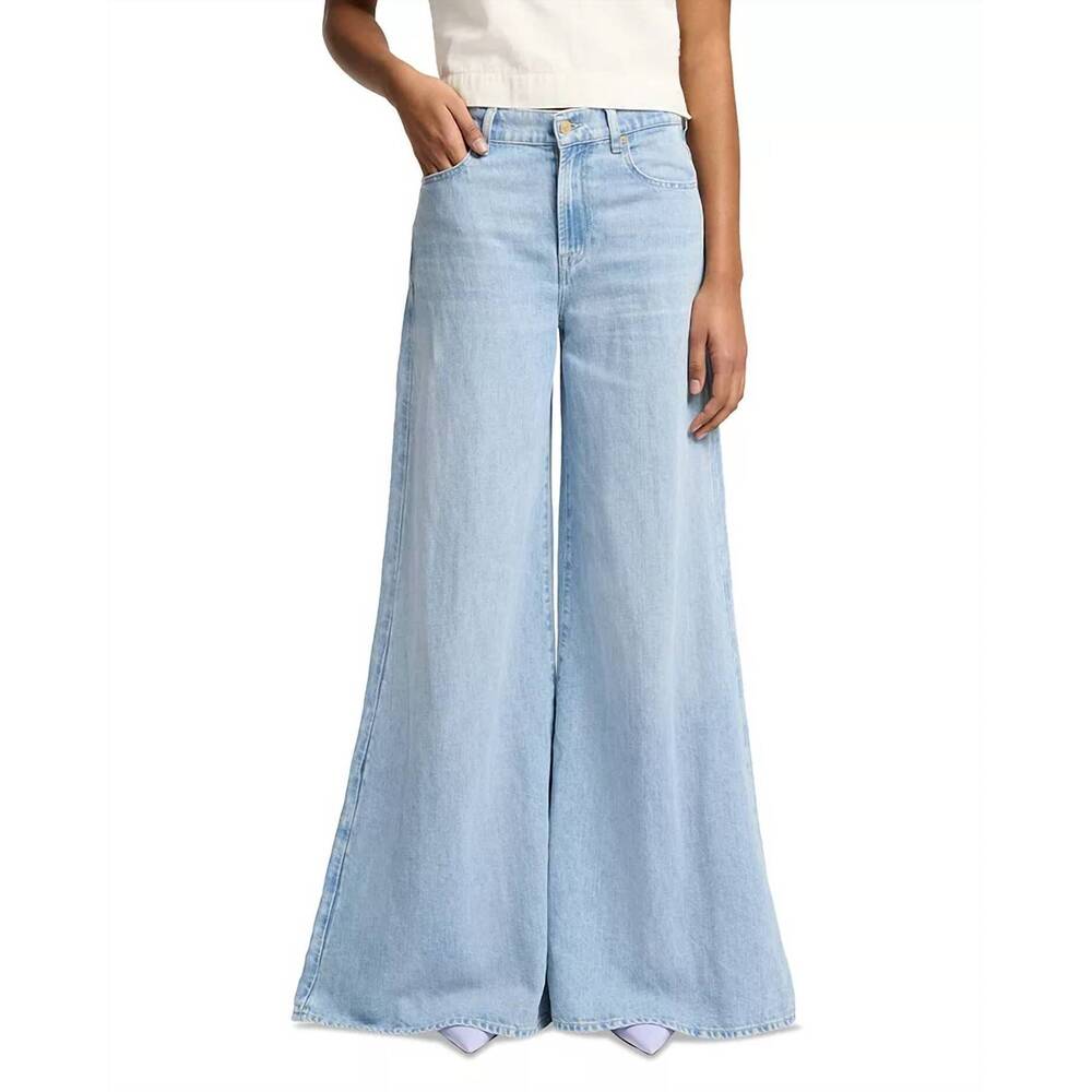 NEW 7 FOR ALL MANKIND willow wide leg jeans in kansas